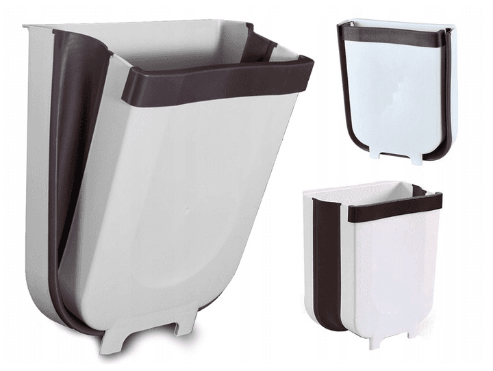 Składany wiszący kosz na śmieci