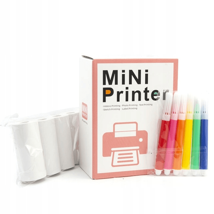 Drukuś, mini drukarka termiczna do zdjęć + 11 rolek GRATIS!