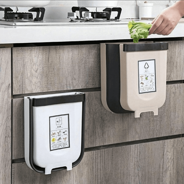 Składany wiszący kosz na śmieci