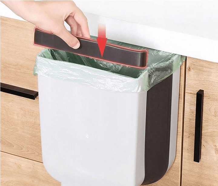 Składany wiszący kosz na śmieci