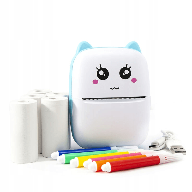 Drukuś, mini drukarka termiczna do zdjęć + 11 rolek GRATIS!